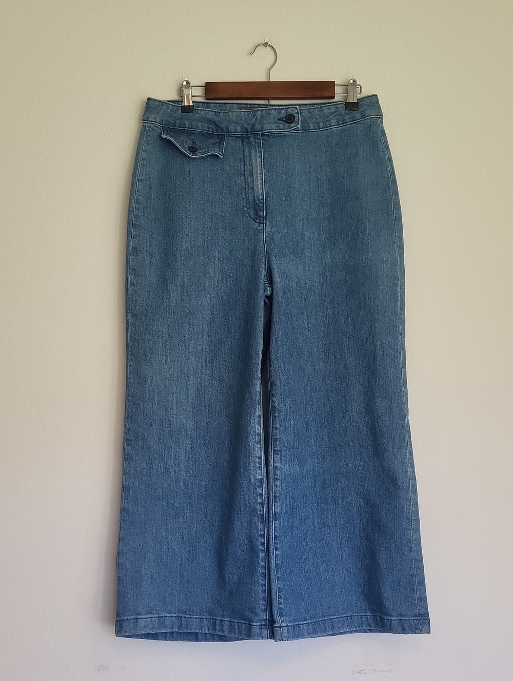 J Crew Point Sur Classic High-Waist Wide Leg Jeans - Blue